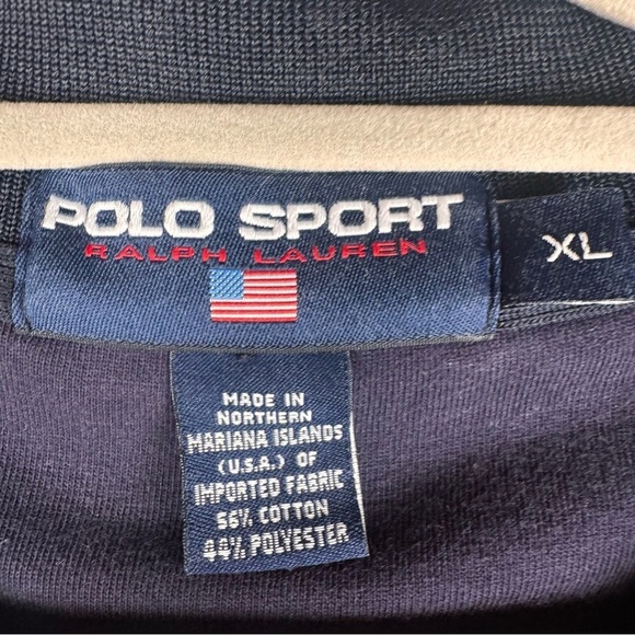 Polo Sport Ralph Lauren Men’s Zip up Jacket Navy Blue Size XL - Picture 10 of 10